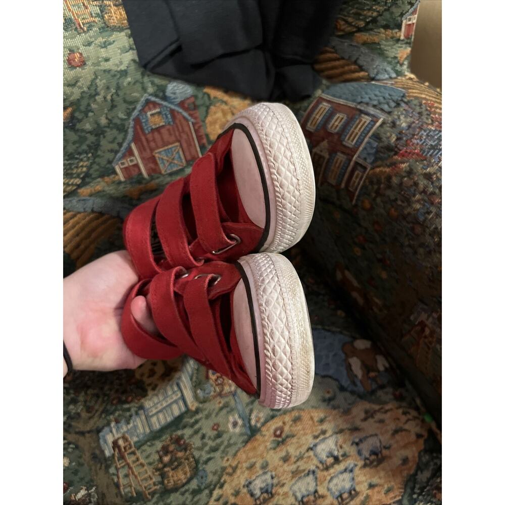 Converse 3 Straps Red Sneakers Women’s 7 - Picture 4 of 9
